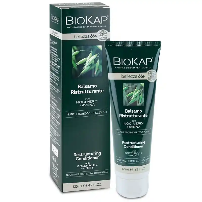 Biokap Bellezza Bio helyreállító hajkondicionáló zöld dióval és zabbal – 125ml Akció
