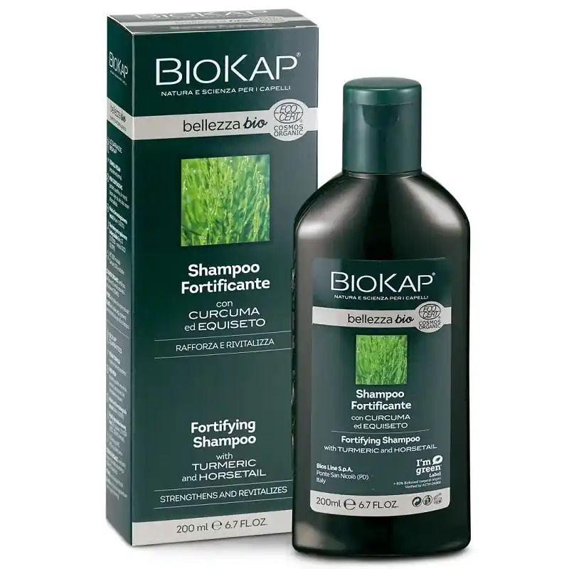 Biokap Bellezza Bio erősítő sampon kurkumával és zsurlóval – 200ml Gyors kiszállítás