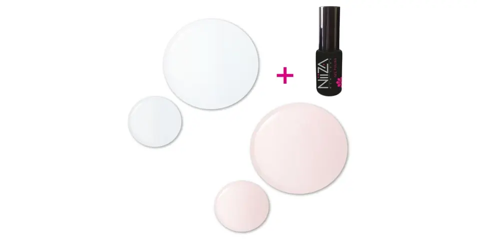 Kedvezmény ZZ!NiiZA French gél lakk szett (Base + 001 + 005) (3x7ml)