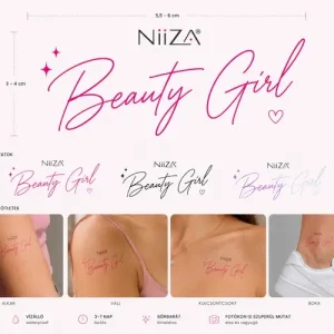 Olcsó NiiZA Beauty Girl tatto vizes testmatrica ideiglenes tetoválás