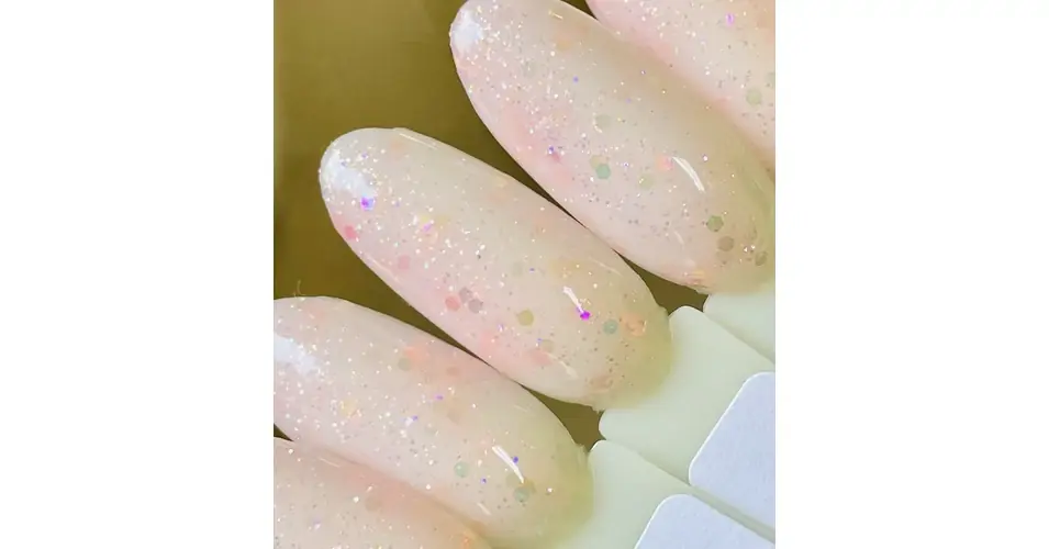 NiiZA Rubber Base Gel Flitter Peach 4ml Szuper akció