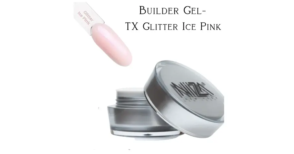 NiiZA Builder Gel - TX Glitter Ice Pink - 30g Biztonságos vásárlás