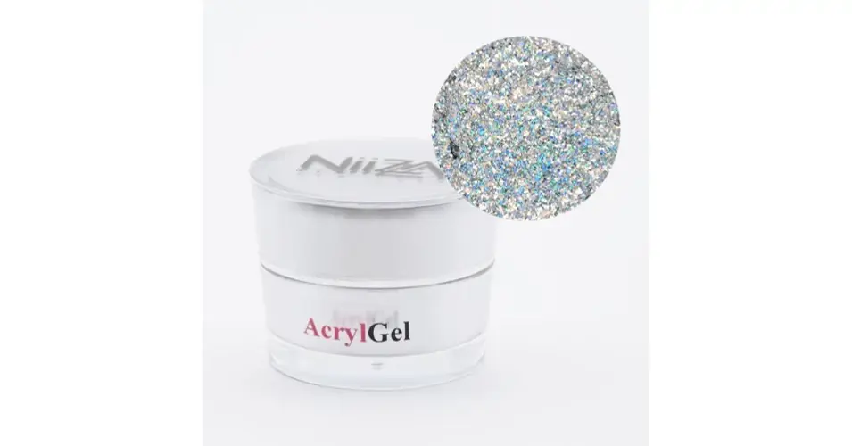 Népszerű NiiZA AcrylGel - Glitter Silver 30g