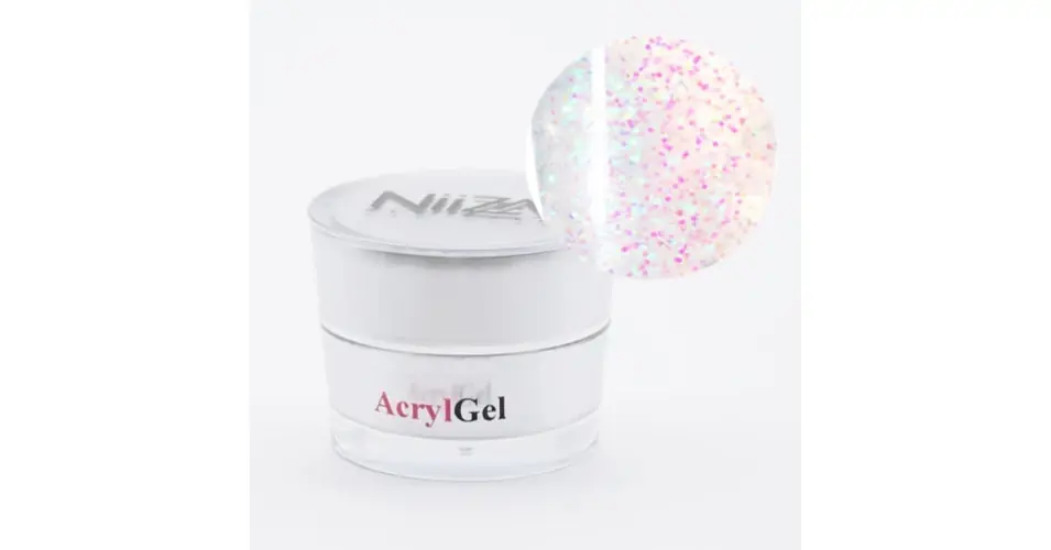 Vásárlói kedvenc NiiZA AcrylGel - Glimmer White Holo 15g