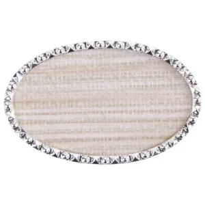 Bestseller Tip tartó - ovális ezüst strasszos 47x75mm