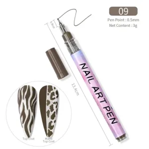 Akril toll nail art pen - 9 barna Biztonságos fizetés