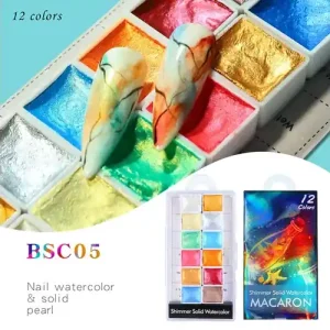 Akvarell festék 12db gyöngyház aquarell 05 Prémium
