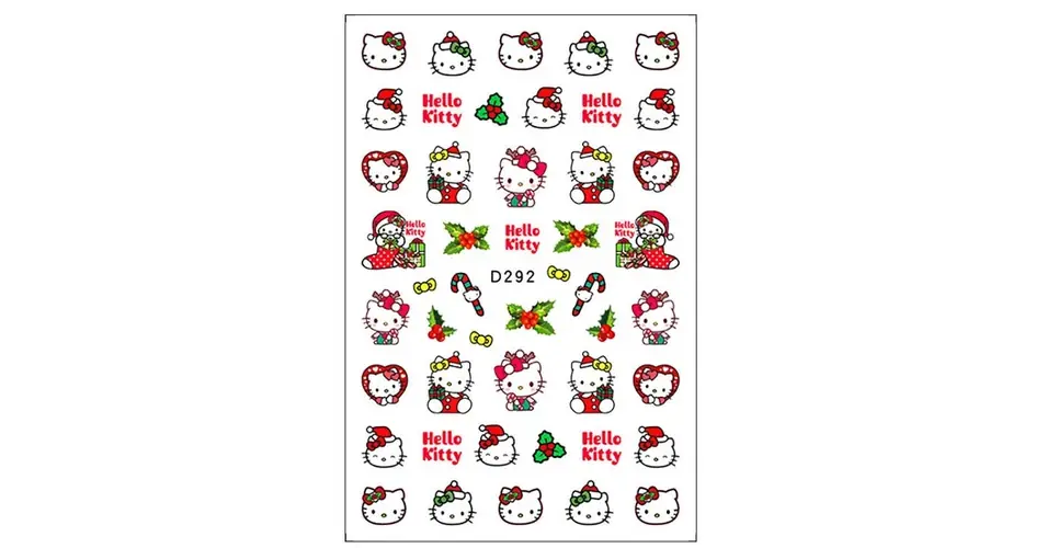 Biztonságos fizetés Körömmatrica - D292 Karácsony Hello Kitty