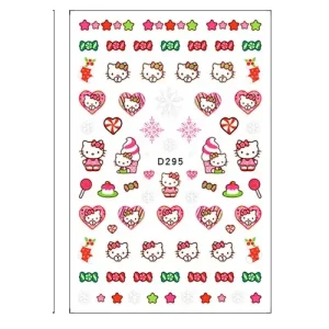 Kiárusítás Körömmatrica - D295 Karácsony Hello Kitty