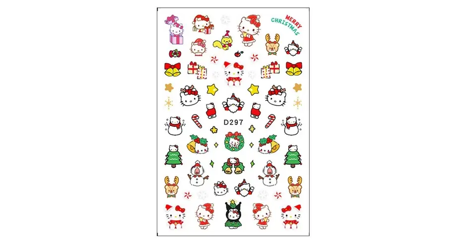 Különleges ajánlat Körömmatrica - D297 Karácsony Hello Kitty