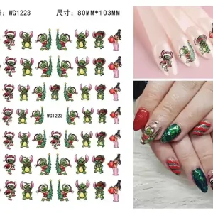 Nézd meg most Körömmatrica - WG1223 Stitch karácsony