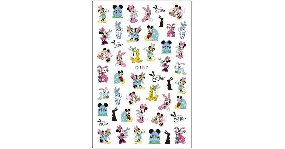 Biztonságos fizetés Körömmatrica - D152 Mickey húsvét "Limitált"