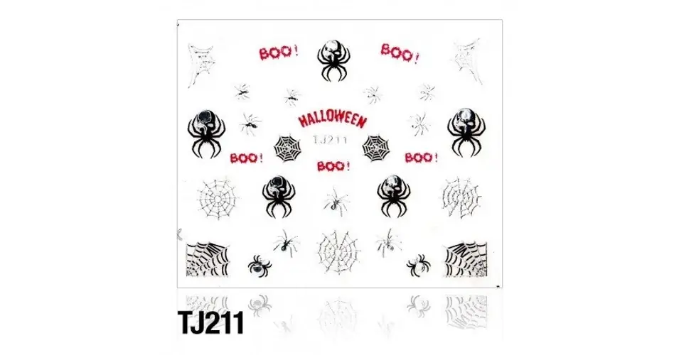 Körömmatrica TJ-211 (ezüst) Halloween Különleges ajánlat