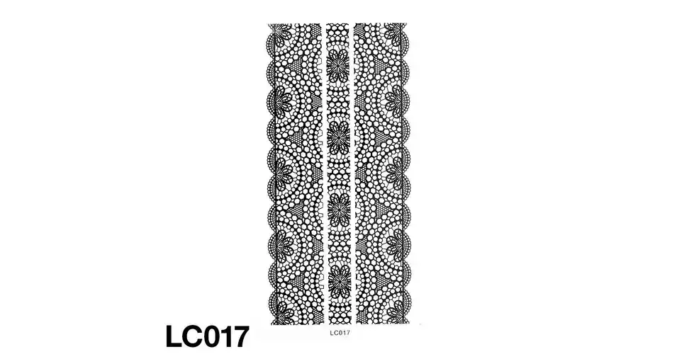 Kiárusítás Körömmatrica LC017 (fekete)