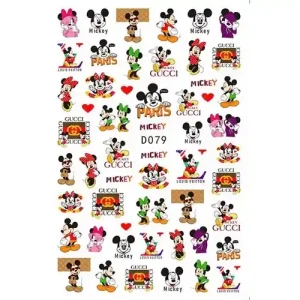 Akciós ár Körömmatrica - D079 Mickey