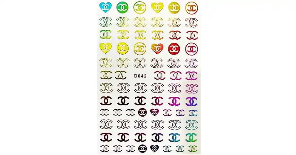 Expressz szállítás Körömmatrica - D042 Fashion color