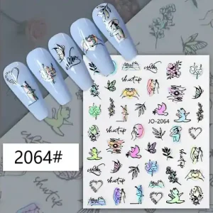 Biztonságos fizetés Körömmatrica - JO-2064 hologrammos