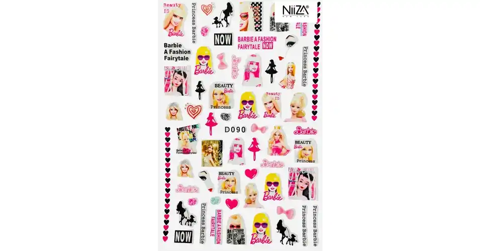 Alacsony ár Körömmatrica - D090 Barbie