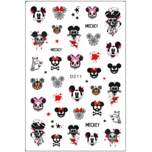 Körömmatrica - D211 Halloween Mickey Biztonságos fizetés