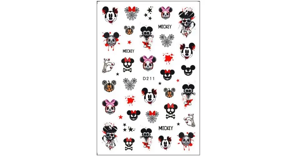 Körömmatrica - D211 Halloween Mickey Biztonságos fizetés