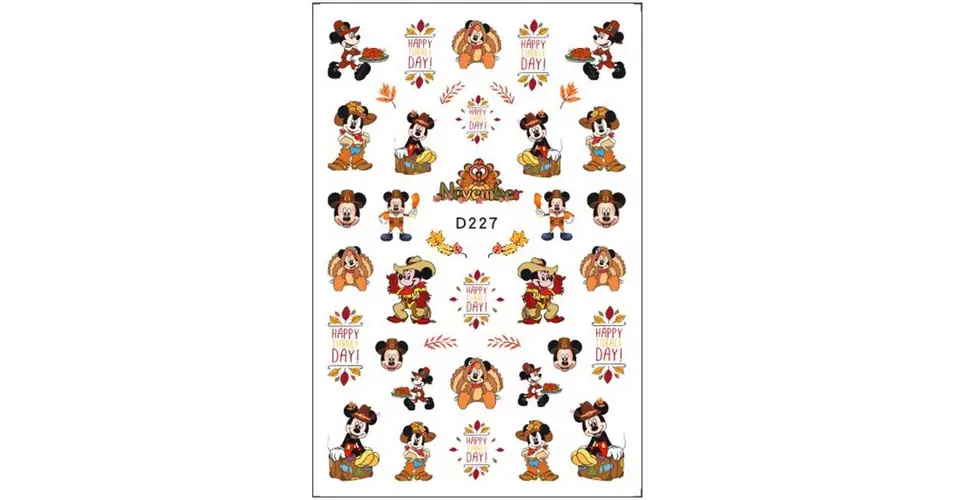 Nézd meg most Körömmatrica - D227 Halloween Mickey ősz