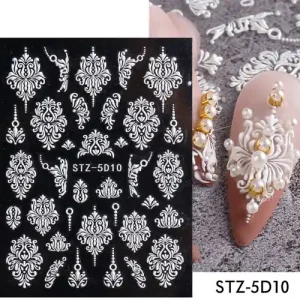 Azonnali szállítás Körömmatrica - STZ-5D10 inda