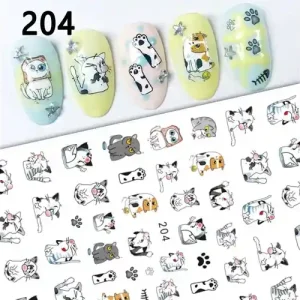 Árengedmény Körömmatrica - 204 Cica