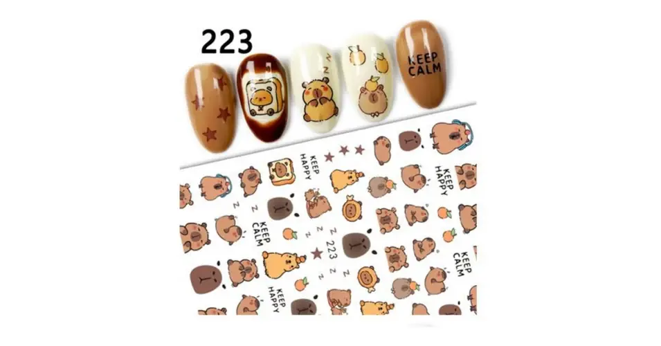 Újdonság Körömmatrica - 223 Capybara mese