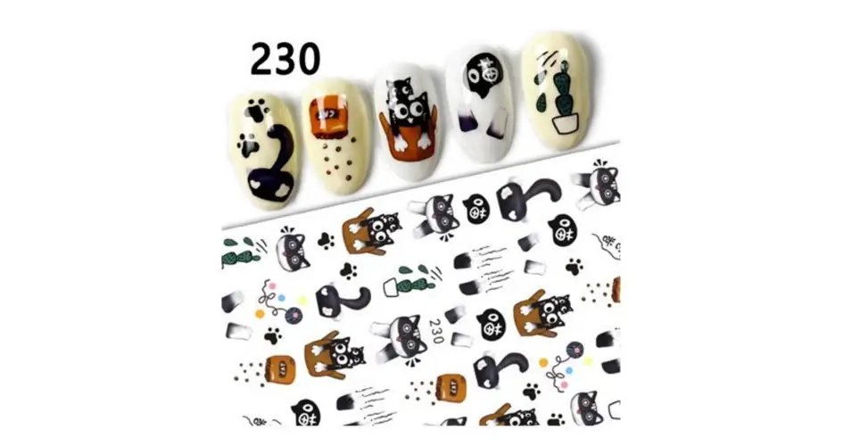 Népszerű Körömmatrica - 230 cica