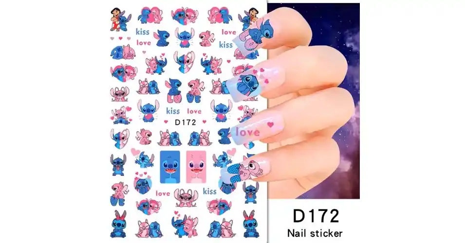 Körömmatrica - D172 Stitch mese Utolsó esély