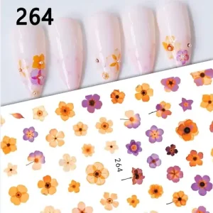 Körömmatrica - 264 őszi virág Azonnali szállítás