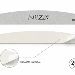 Kiárusítás NiiZA körömreszelő eldobható cserepapír metal BASE alaphoz 20db íves szürke 180