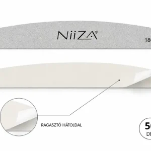 NiiZA körömreszelő eldobható cserepapír metal BASE alaphoz 50db íves szürke 180 Olcsóbb