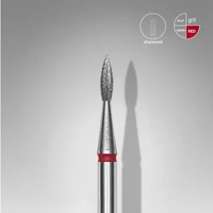Staleks csiszolófej gyémánt - piros láng - 8mm x 1,8mm Végkiárusítás
