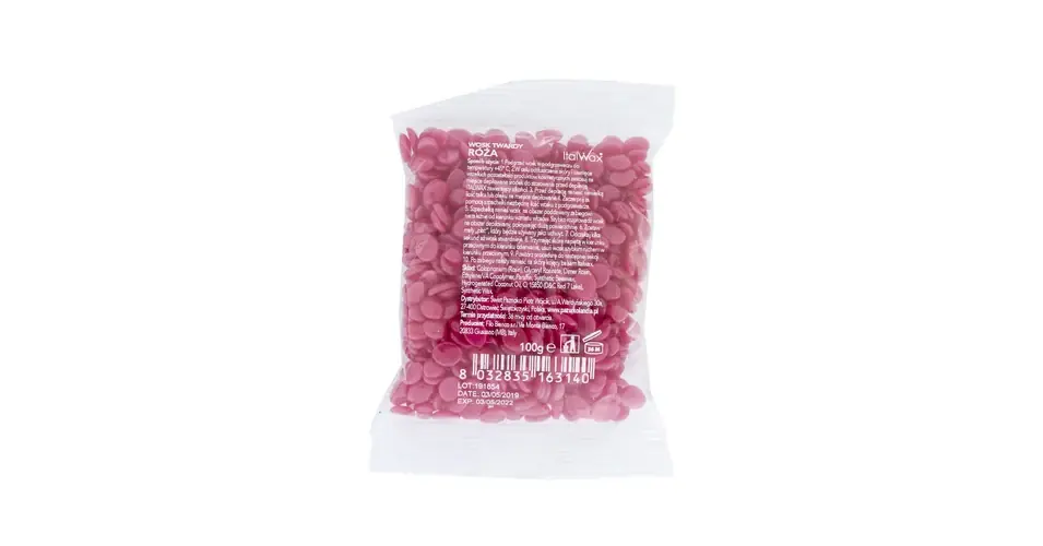 Gyantagyöngy - ItalWax Rose Film Wax 100 g, alacsony hőmérsékletű kemény viasz csíkmentes szőrtelenítéshez Kiárusítás