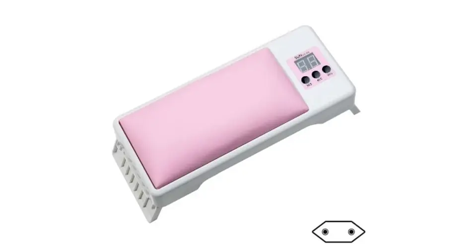 Műkörmös LED lámpa kéztartó párnával 72W pink Olcsóbb