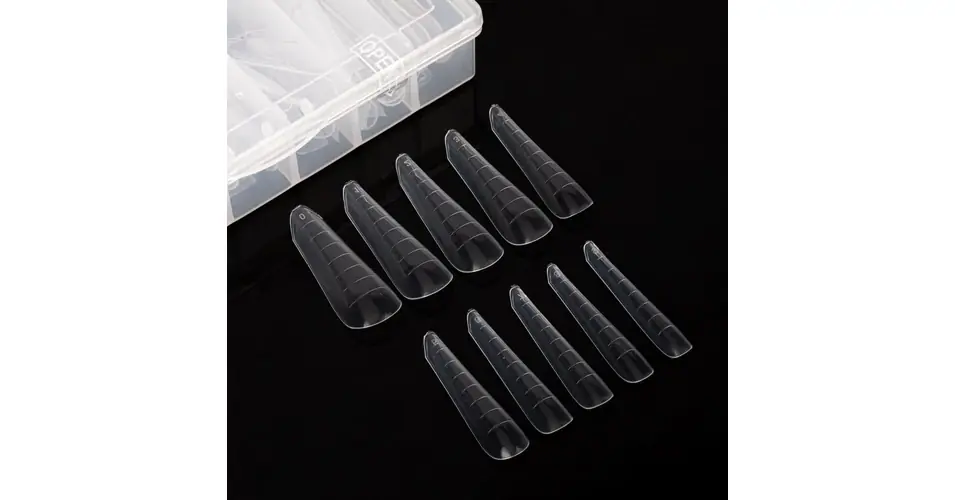 Dual Tip akrilgél Orosz Mandula clear 120 db Azonnal elérhető
