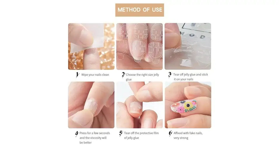 Nail Glue Sticker kétoldalú köröm tip ragasztó Utolsó esély