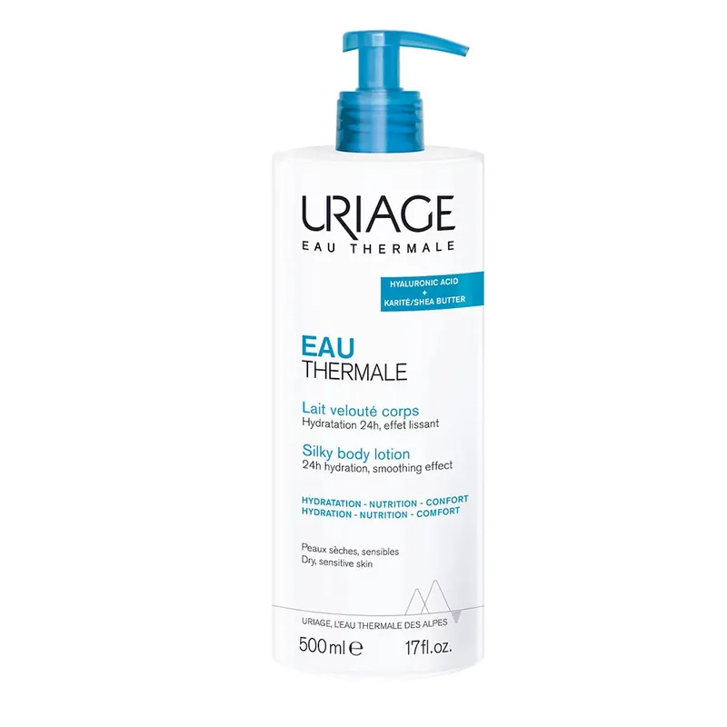 Vásárlói kedvenc URIAGE Termál Silky Body hialuronsavas testápoló tej (500ml)