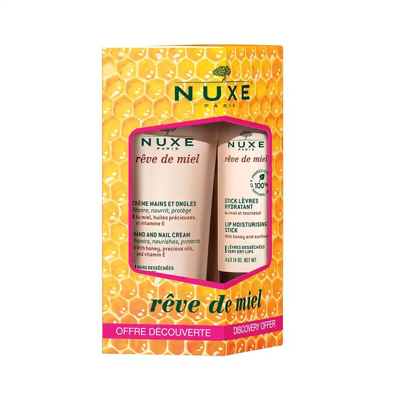 NUXE Reve de Miel kézkrém+ajakápoló stift limitált (30ml+4g) Ajánlat