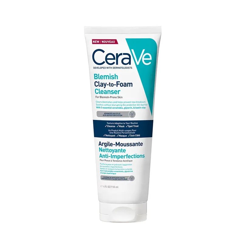 CERAVE Pattanások elleni habzó arctisztító krém agyaggal (118ml) Rendeld meg most