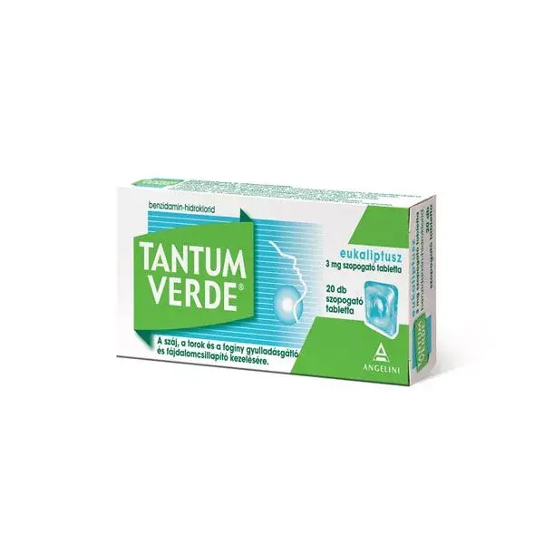 Biztonságos fizetés TANTUM VERDE eukaliptusz 3mg szopogató tabletta (20db)