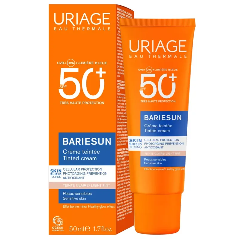 Uriage Bariésun színezett arckrém SPF50+ világos bőrszínhez 50 ml Biztonságos fizetés