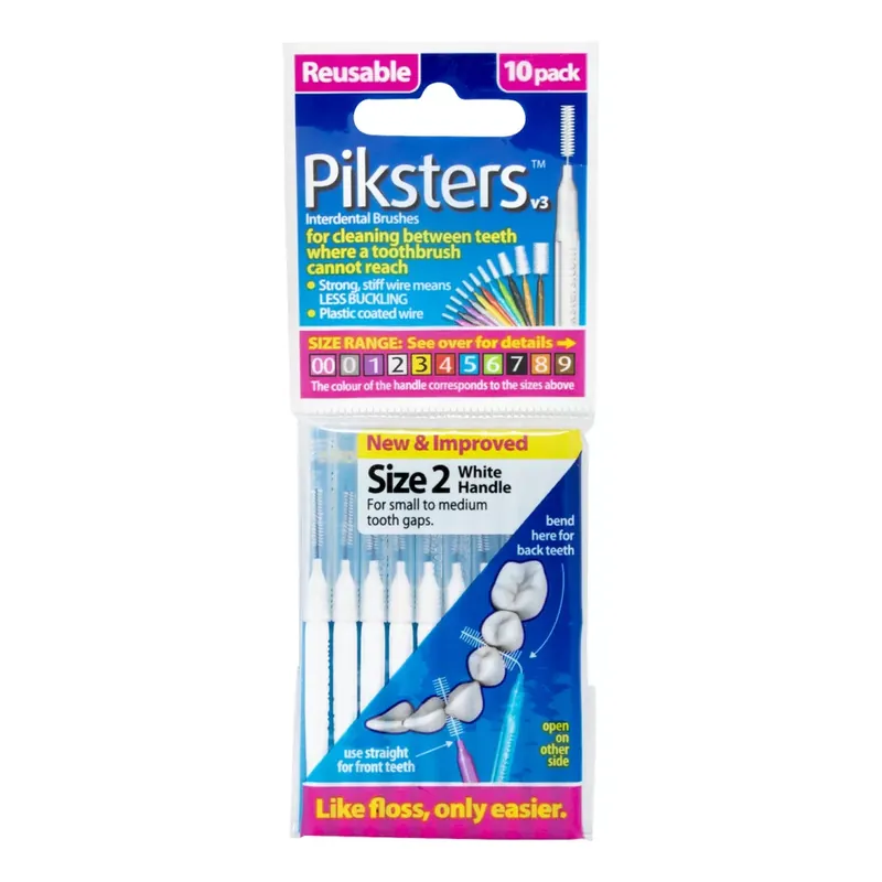 Piksters fogköztisztító kefe 2-es méret fehér 10 db Nézd meg most