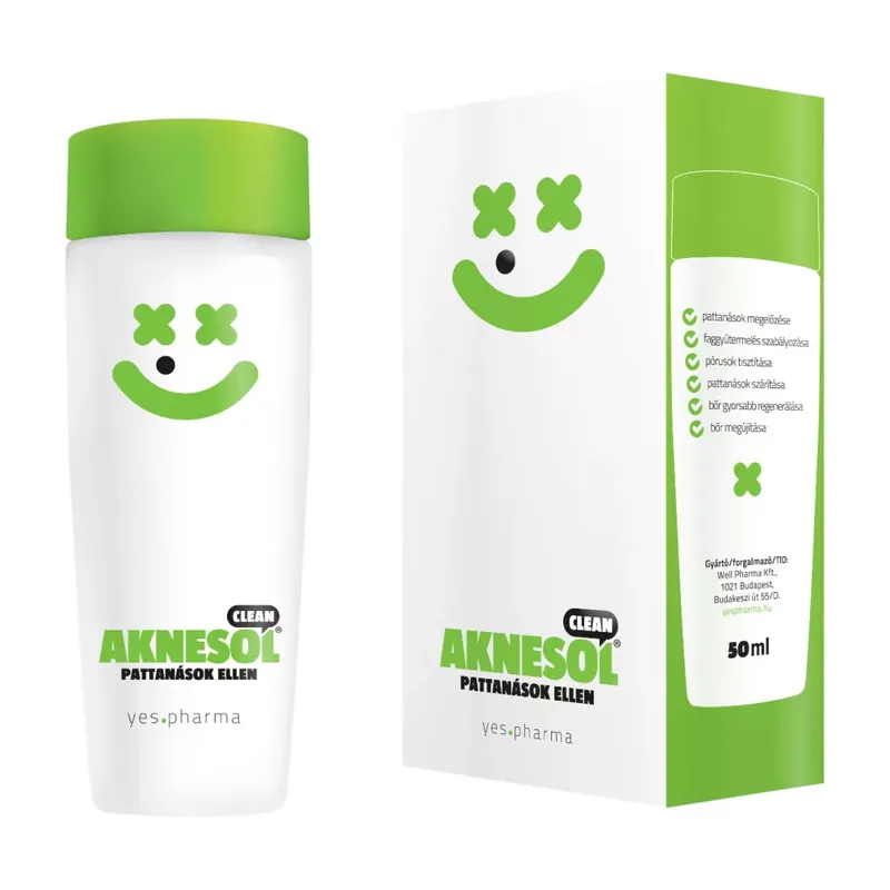 Yespharma Aknesol Clean gyulladáscsökkentő oldat 50 ml Árcsökkenés