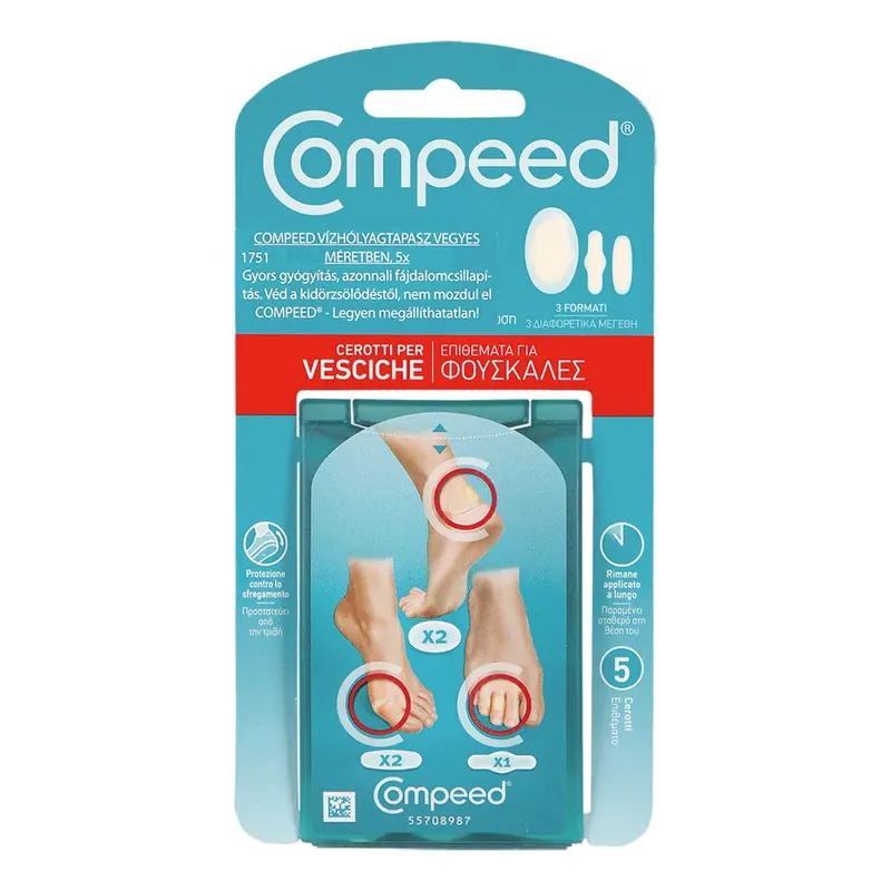 Compeed vízhólyagtapasz vegyes méretben 5 db Akciós ár