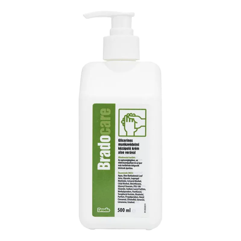 Ajánlat Bradocare kézápoló krém glicerines aloe vera 500 ml