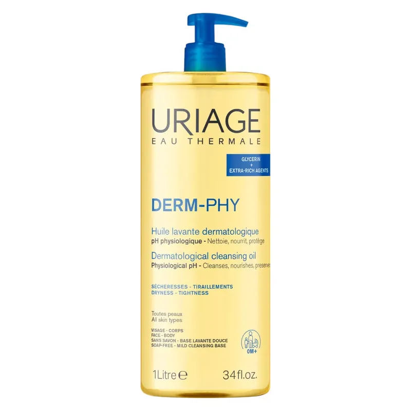 Biztonságos fizetés Uriage DERM-PHY tusfürdő olaj 1000 ml