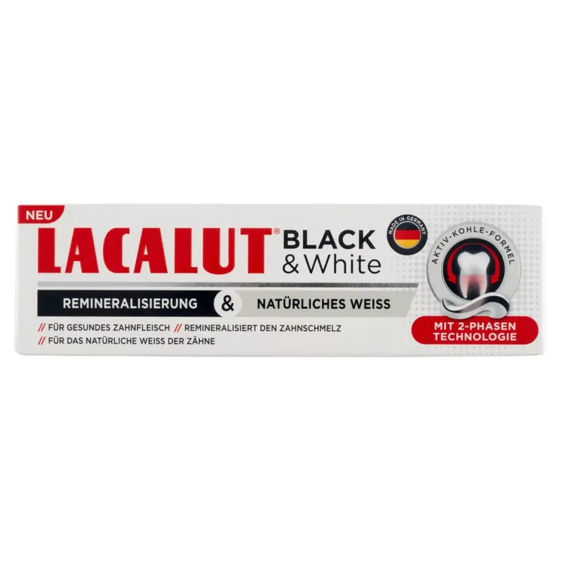 Lacalut Black and White fogkrém 75 ml Korlátozott ajánlat