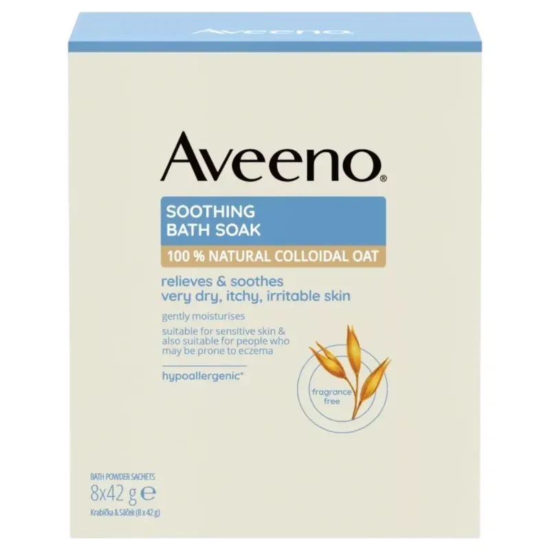Aveeno Dermexa nyugtató zabpehelyfürdő 8 x 42 g Biztonságos fizetés